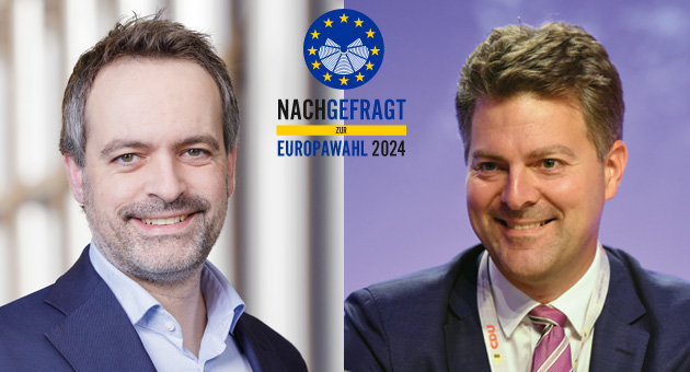 Die Europa-Abgeordneten Prof. Dr. Ren Repasi (l.), SPD, und Dr. Andreas Schwab (r.), CDU - Quelle: Bro Repasi; Bro Schwab